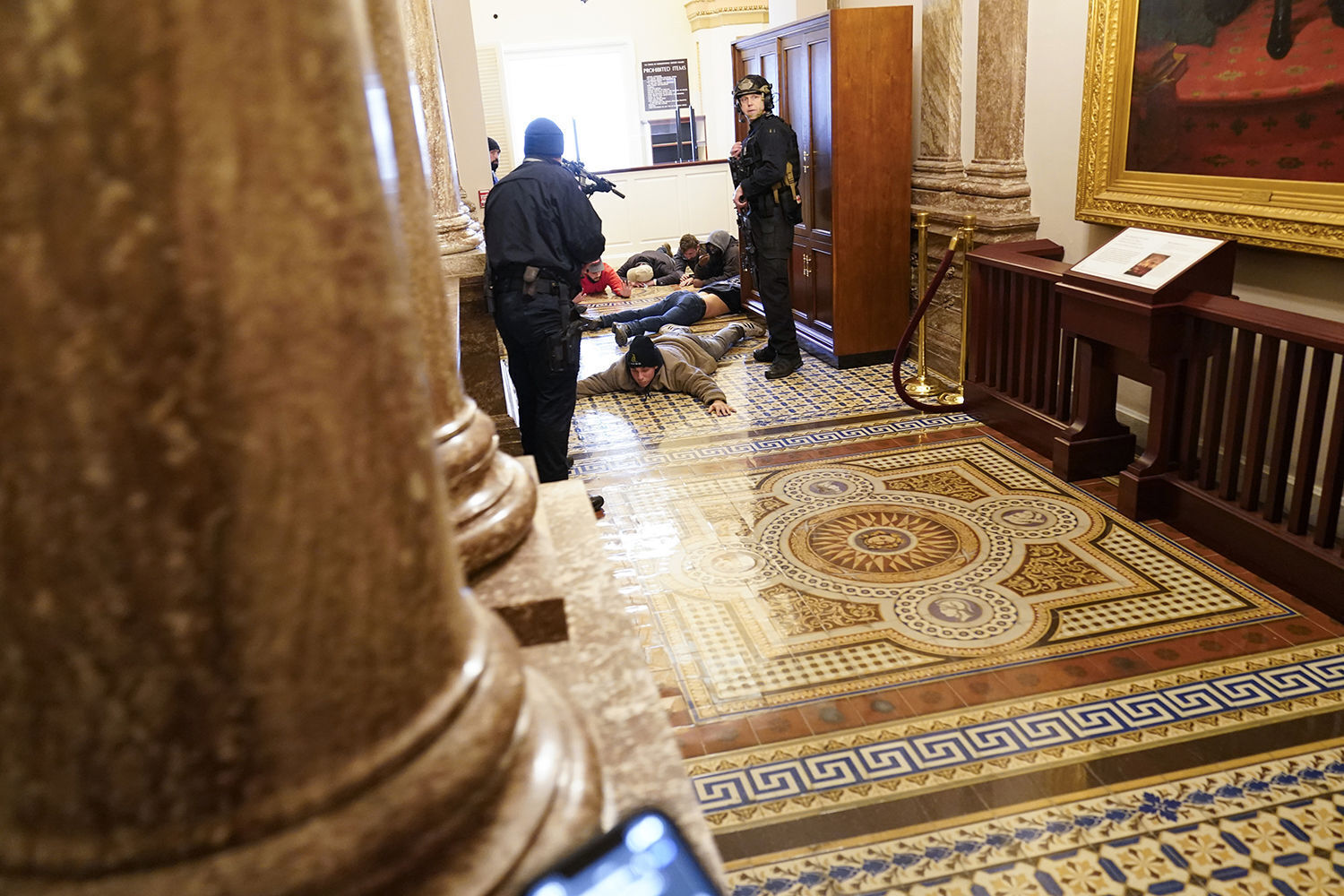 hires: Capitol riot, just outside House chamber